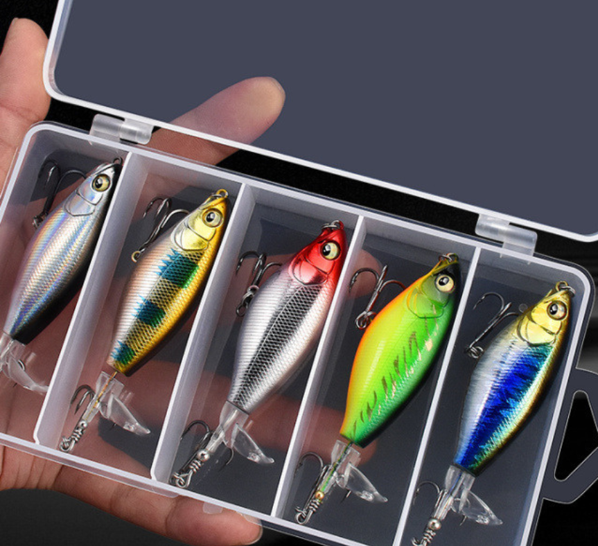 Isca Articial Flutuante com Hélice | Lancamento longo | 5 unidades