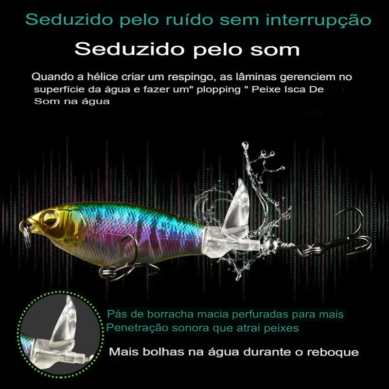 Isca Articial Flutuante com Hélice | Lancamento longo | 5 unidades