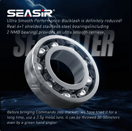 Carretilha Seasir Comando 6 + 1 7.1:1 9Kg