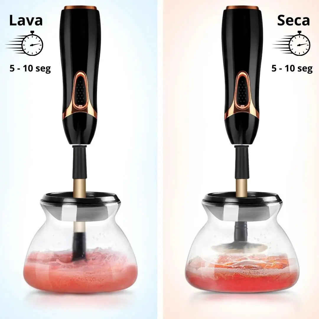 Limpador de Pincéis de Maquiagem e Secador Premium Giratório Elétrico e Automático