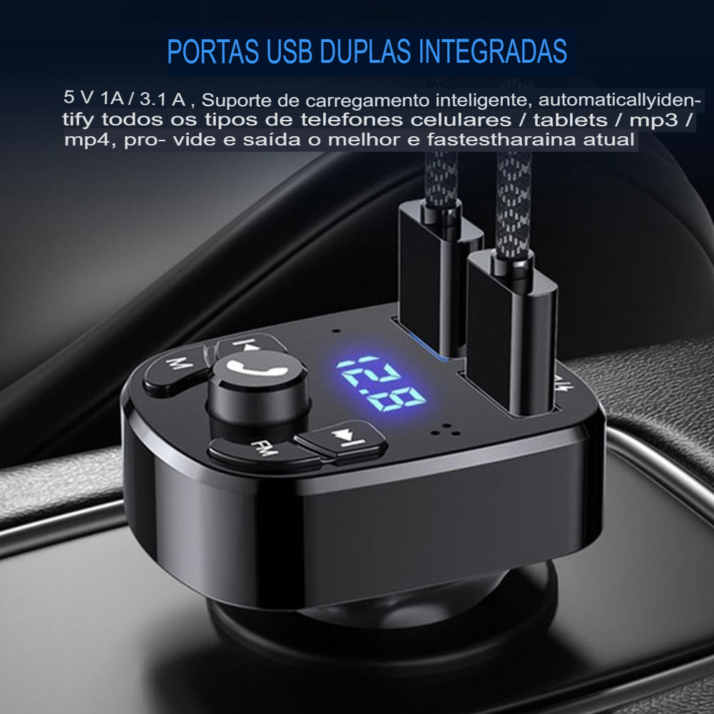 Transmissor de Som Bluetooth Automotivo